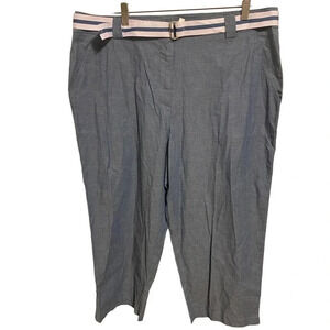 White Stag Capri Lightweight Comfortable Gingham Pants Women Plus 16 Pockets